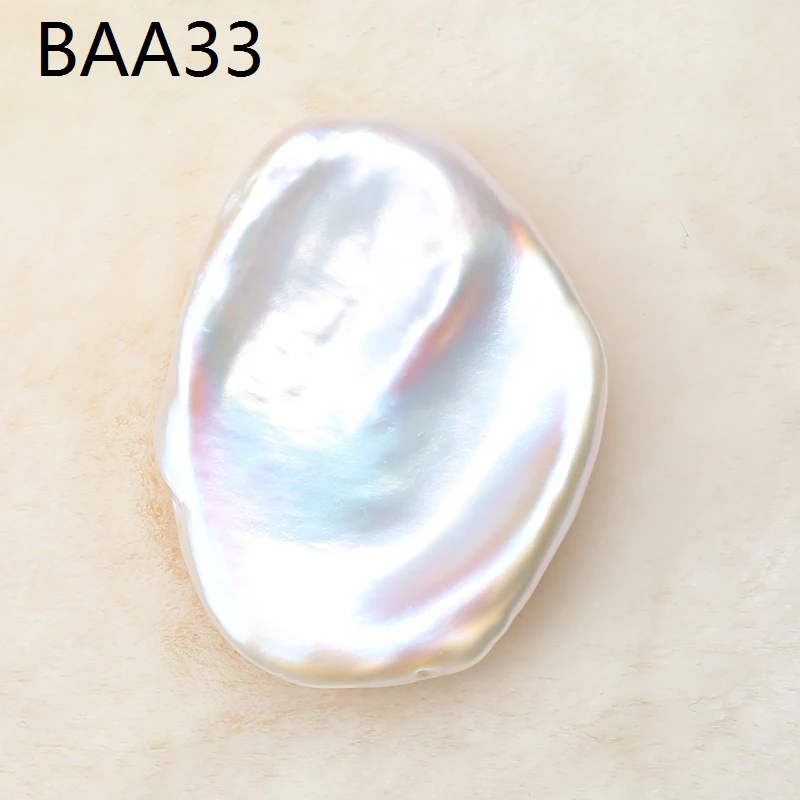 Pure Natural Aurora White 16-26mm Freshwater Baroque Pearl Loose Beads Shaped Irregular Petal Jewelry Beads DIY Pendants Rings