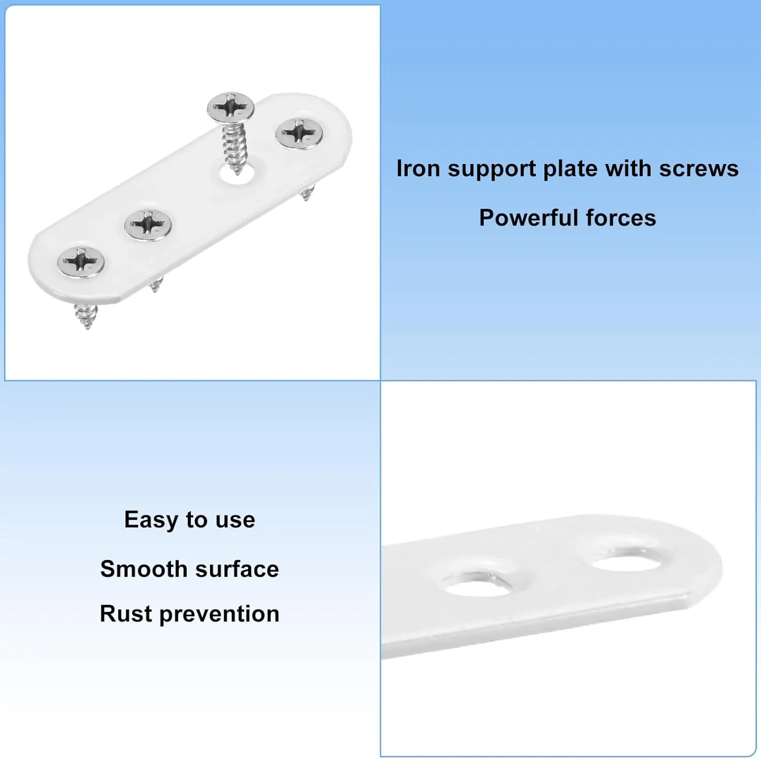 Flat Straight Brackets, Flat Bracket Mending for Wood Furniture/ Timber PC Case Holder, Plate Furniture Brace