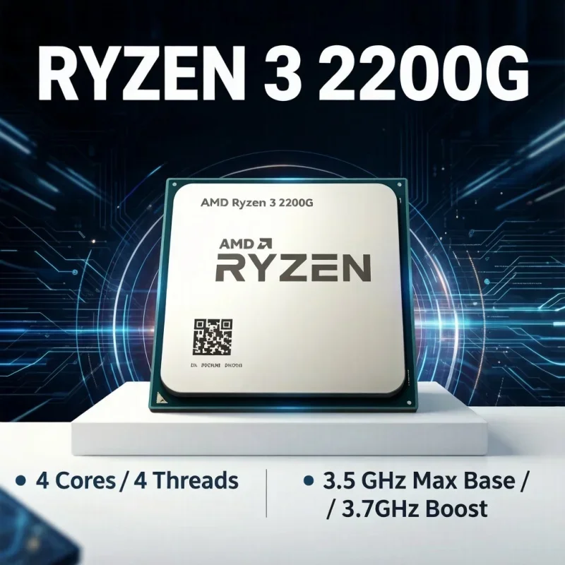 amd-ryzen-3-2200g-r3-2200g-4コア-4スレッド-35ghz-radeon-vega-8-グラフィックス-14nm-am4-デスクトップゲーミングcpu