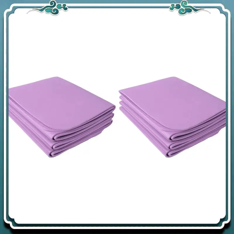 Reliable 2X Foldable Yoga Mat Folding Travel Fitness Exercise Mat Double Sided Non-Slip For Yoga Pilates & Floor Workouts Purple