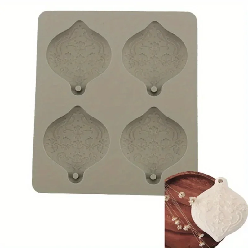 

1PC DIY 4 Cavity Mini Flower Ball Aromatherapy Plaster Crystal Epoxy Silicone Mold Home Decor of Aromatherapy Mold