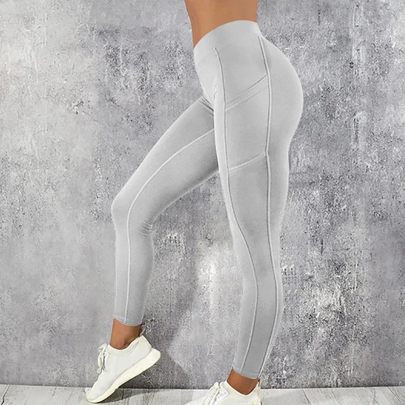 Leggings de fitness mulheres cintura alta push up elástico ginásio esporte leggings elastano plus size treino legging calças