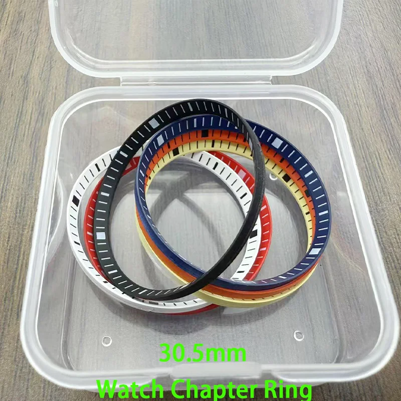 直径30.5mm チャプターリング交換用 SKX007 SKX009 SRPD 腕時計ケース対応 プラスチック製インナーリング NH35 NH36 メンズダイビングウォッチケース改造用