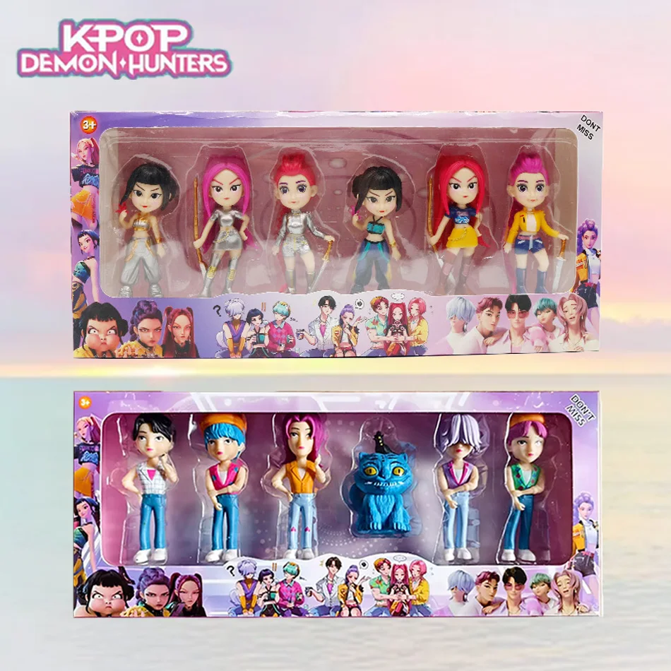 

2026NEW Kpop Devil Hunter Rumi Zoe Mira аниме поливинилхлорид коллекция персонажей настольные безделушки детский подарок