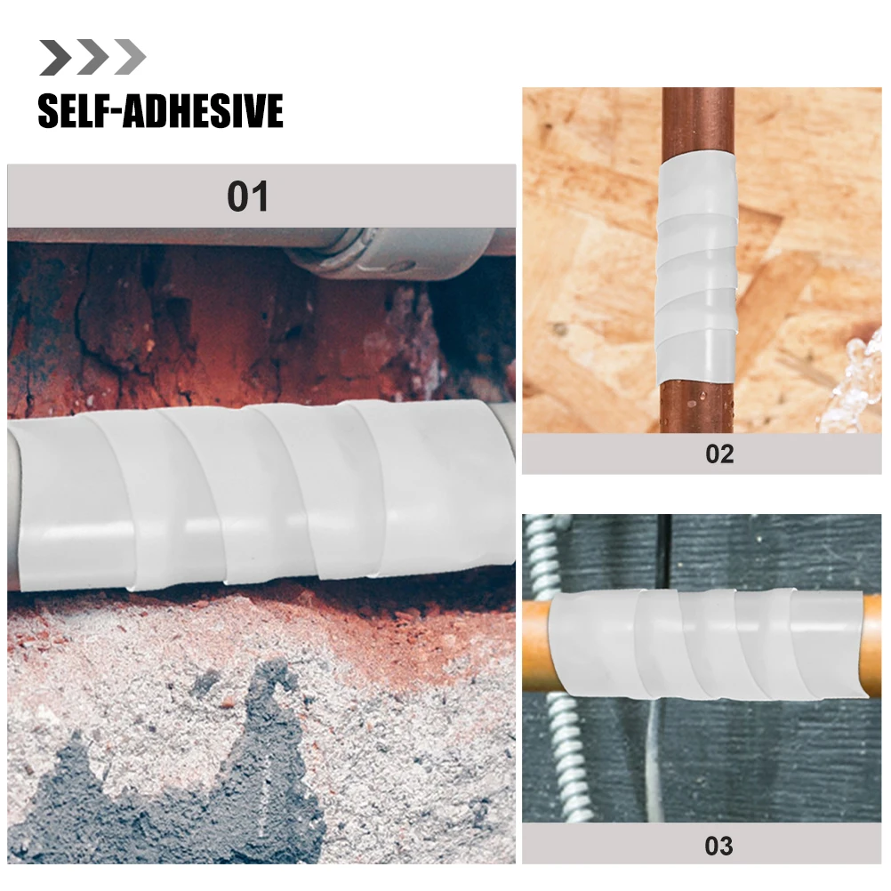 

2 Rolls Repair Tape for Pipe Sealing Tape Pipes Sealing Duct PVC Outdoor Heavy Duty Leak Proof Seam Fixing Adhesive