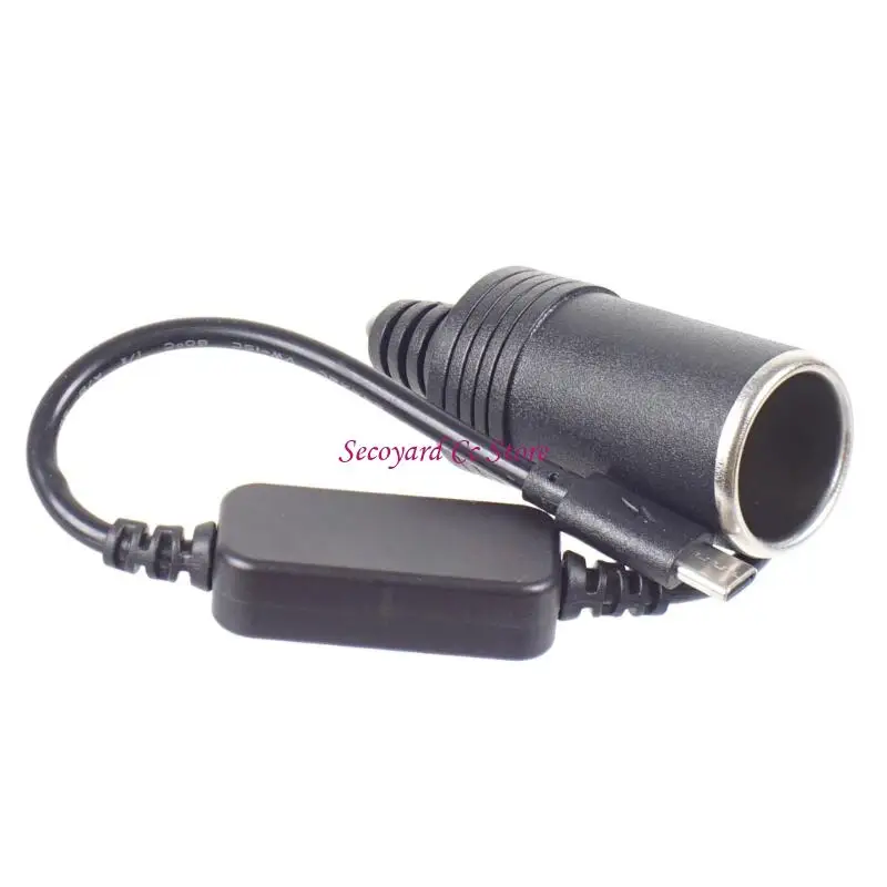 N3UC Multipurpose 5V to 12V Car Power Adapter Portable Car Device Processor Plastic Texture Suitable for Various Electronics