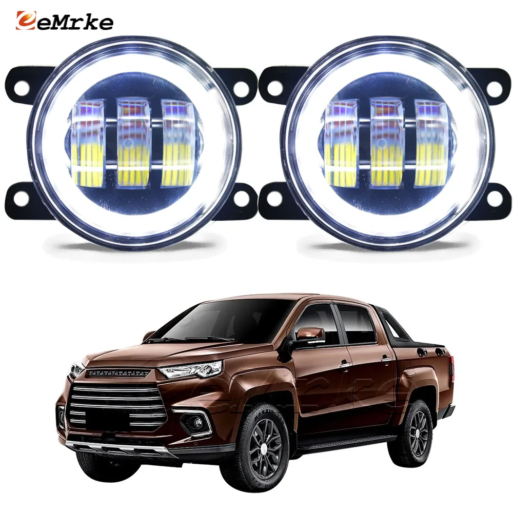 

Led Fog Lights PTF 30W Lens For Jmc Vigus Pro 2020 2021 2022 2023 Angel Eye DRL Ring Car Turn Signal Light Daytime Running Lamp