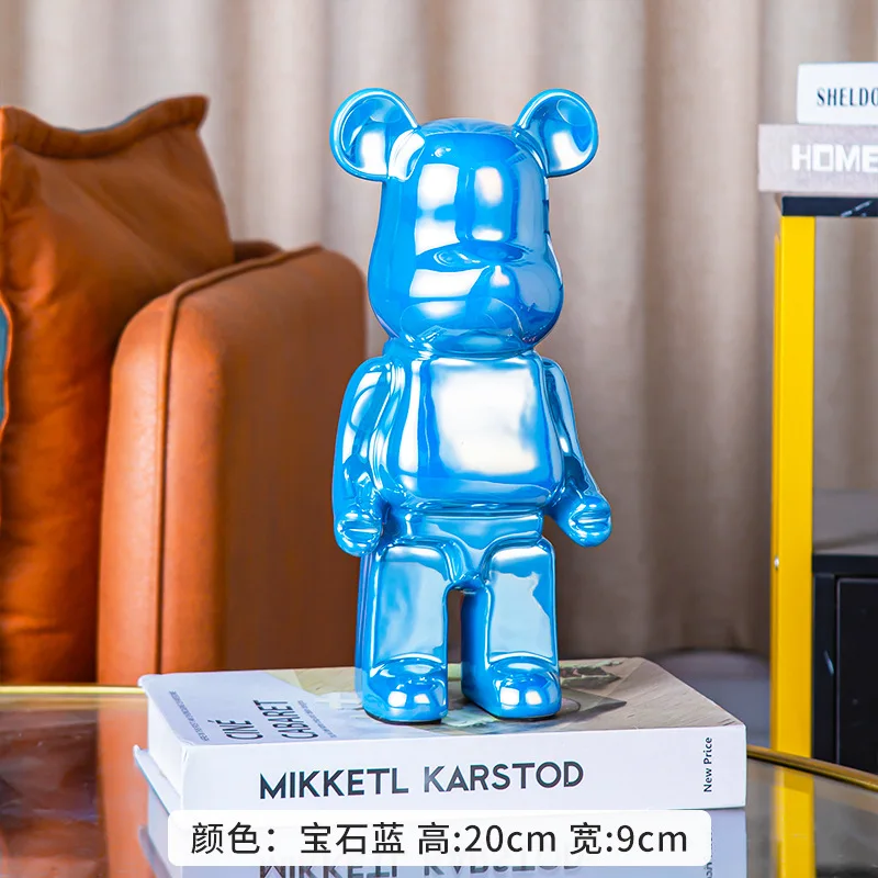 Figura de Bearbrick, hucha de cerámica, oso violento, adornos de Bearbrick, colecciones, muñecas, decoración de habitación, regalo, 400%