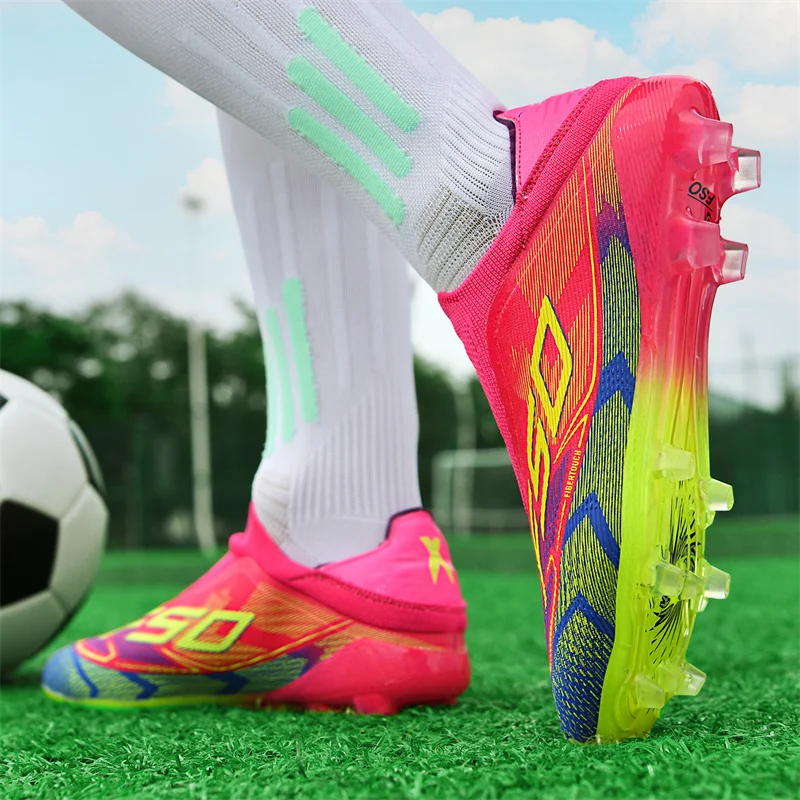 Mens Outdoor Soccer Shoes Professional Football Shoes TF/FG Football Field Boots Comfortable Non-Slip Training Sneakers 35-45