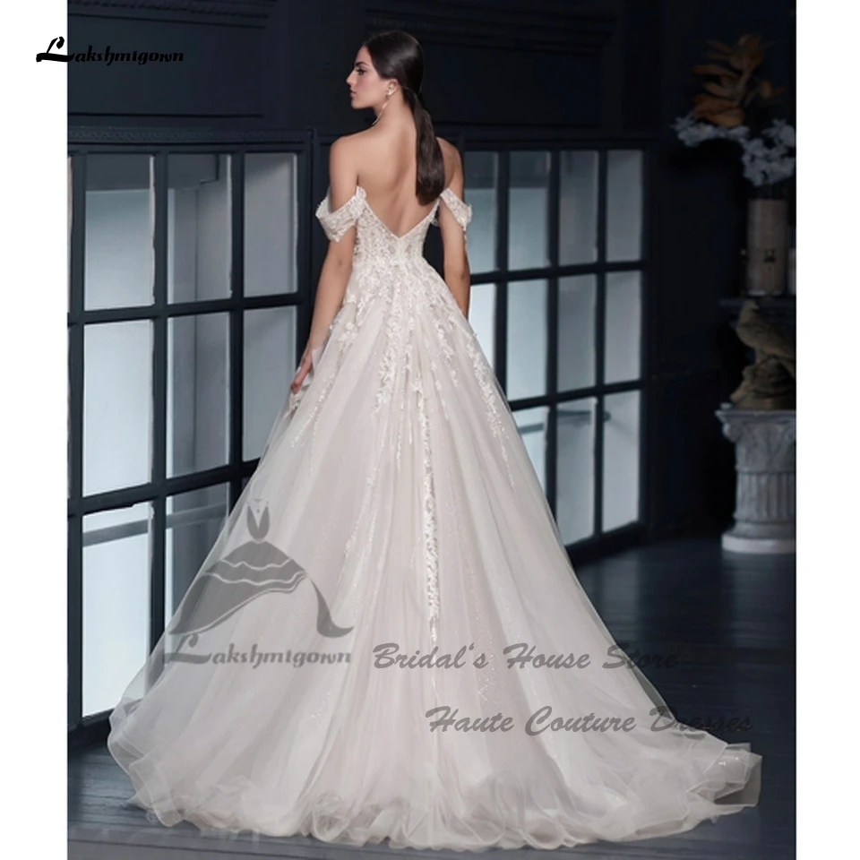 Lakshmigown Luxuriöse Spitzen-Strandhochzeitskleider Schulterfrei 2026 Vestidos De Novia Prinzessin Damen Brautkleider Maßanfertigung – Detail 4