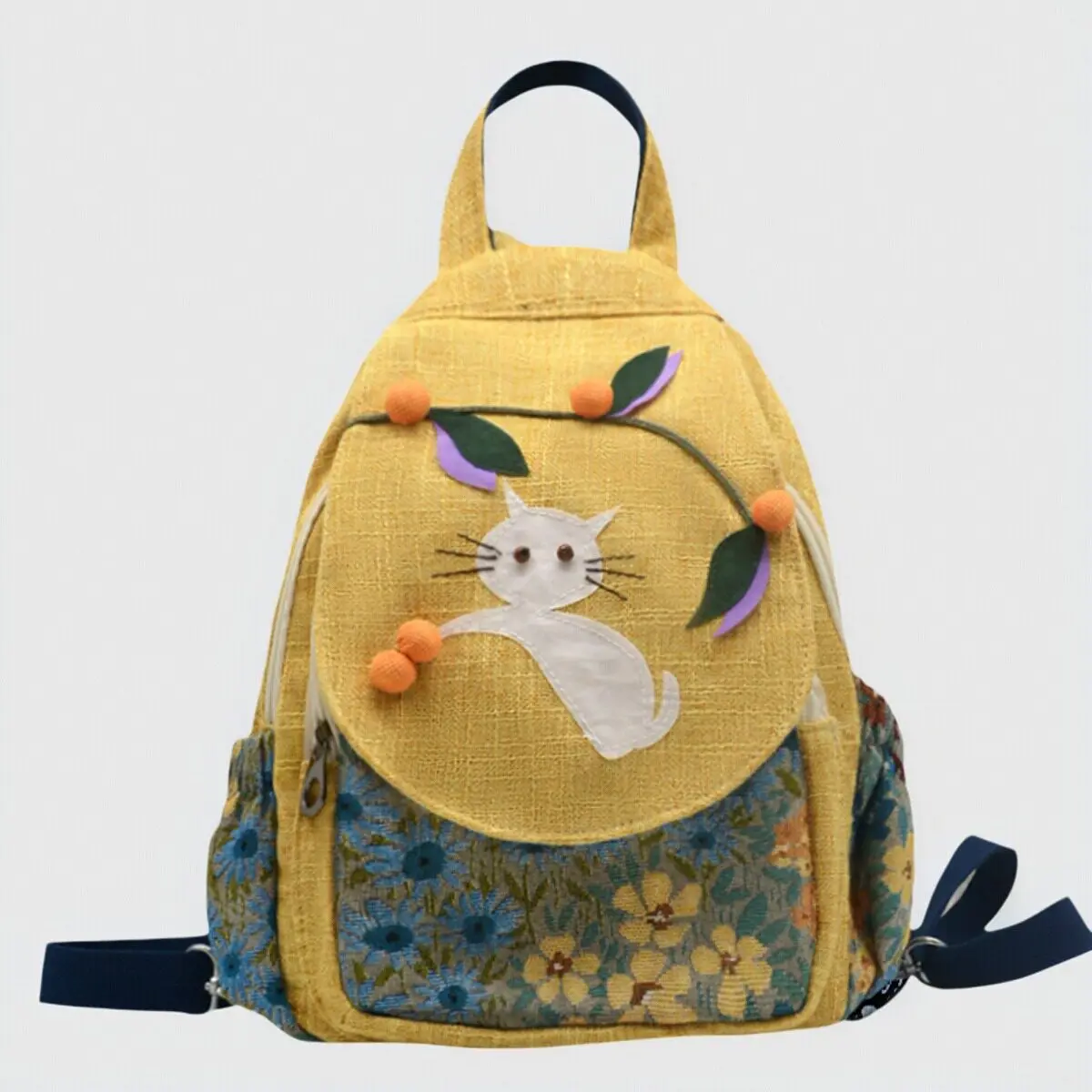 Chinese Style Cartoon Backpack Niche Backpack Breast Bag Messenger Bags Three-purpose Women's Bag Original Leisure Travel Bags