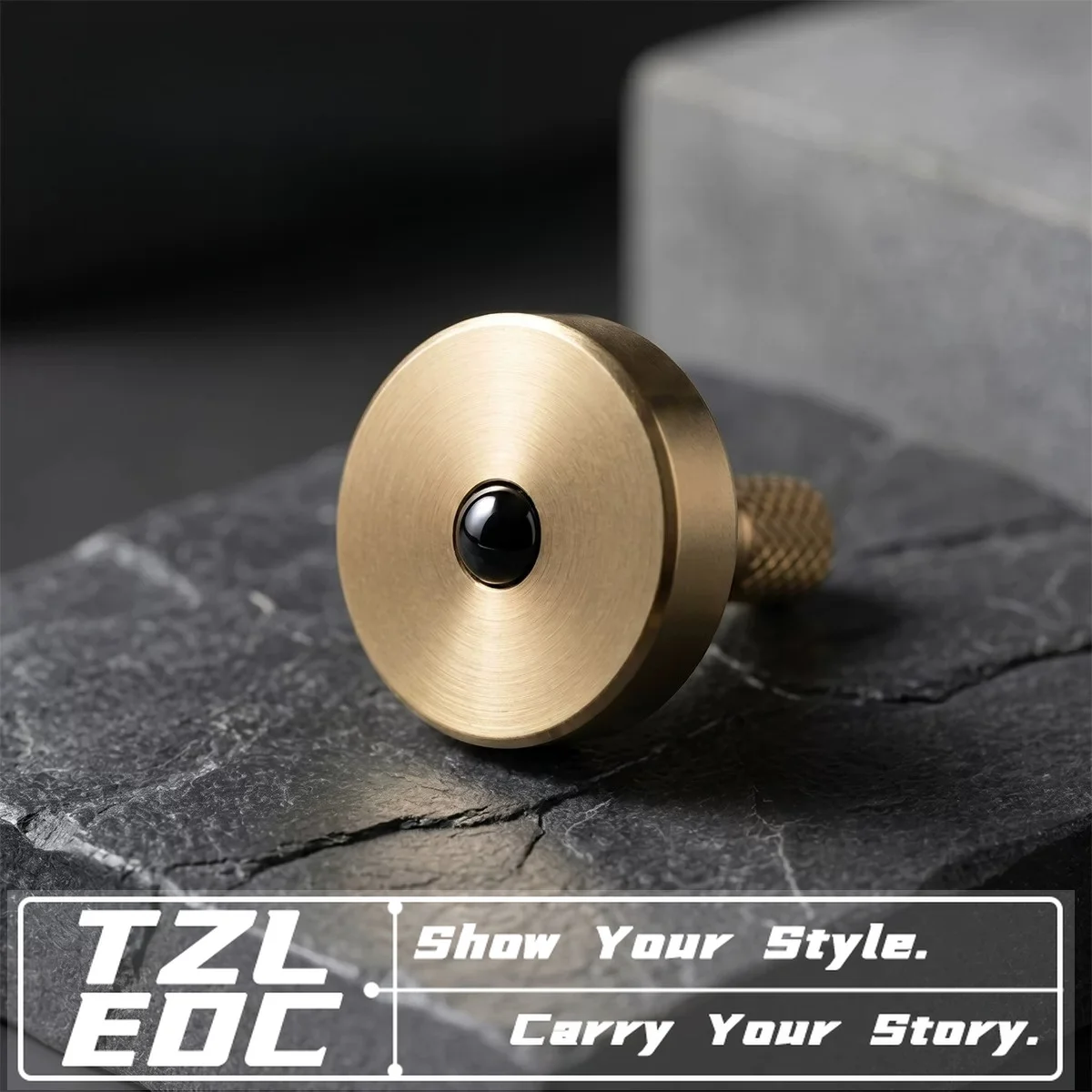 Desktop Spinning Fidget Top, Precision Machined Solid Copper Adult EDC Stress Relief Toy