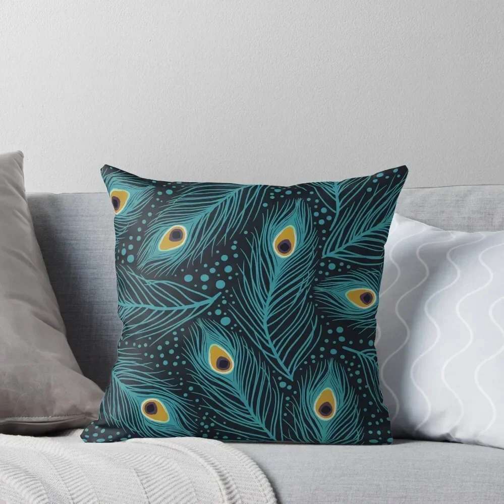 

Feather Fantasy. Peacock feathers Throw Pillow Sitting Cushion christmas supplies Pillow Cases Decorative pillow