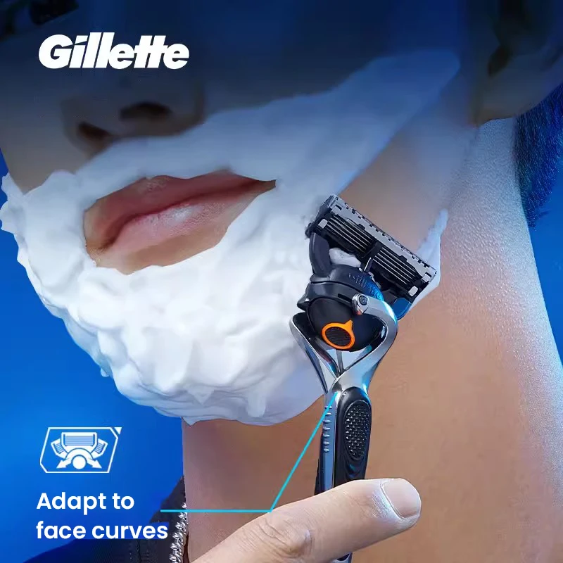 Gillette-maquinilla de afeitar Fusion 5 ProGlide Original para hombres, afeitadora Manual de seguridad limpia, depilación facial con 4 cabezales