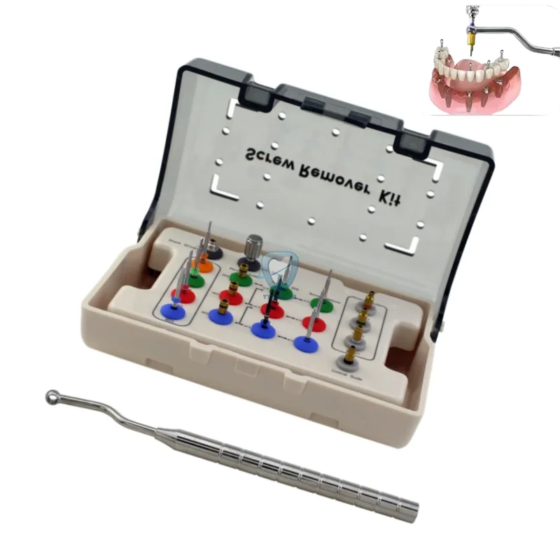 Dental Implant Broken Screw Remover Kit Surgical Drill Guide Extraction Broken Fixture Surgical Instrument Dentistry Tools