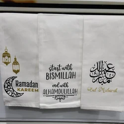 Eid Mubarak Ramadan Kareem Bismillah Alhamdulillah kitchen towel Muslim Islamic happy Eid al Fitr Iftar Suhoor decoration gift