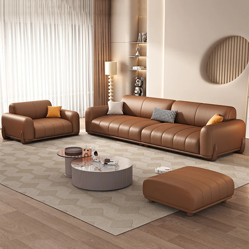 Modern Leather Sofas Living Room Sectional Elegant Modern Sofas Comfortable Lounge Canape Salon De Luxe Luxury Furniture