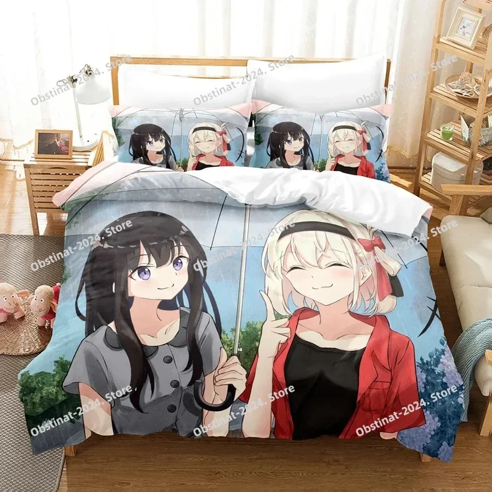 3D Anime Lycoris Recoil Bedding Set Printed Bed Set With Pillowcase Bed Duvet Cover Soft Single Double Queen Super King Size