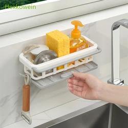 Kitchen Dish Sponge Sink Holder Drain Rack Storage Shelf Bathroom Organizer Shelves Hanging Rack Organizer Accessories