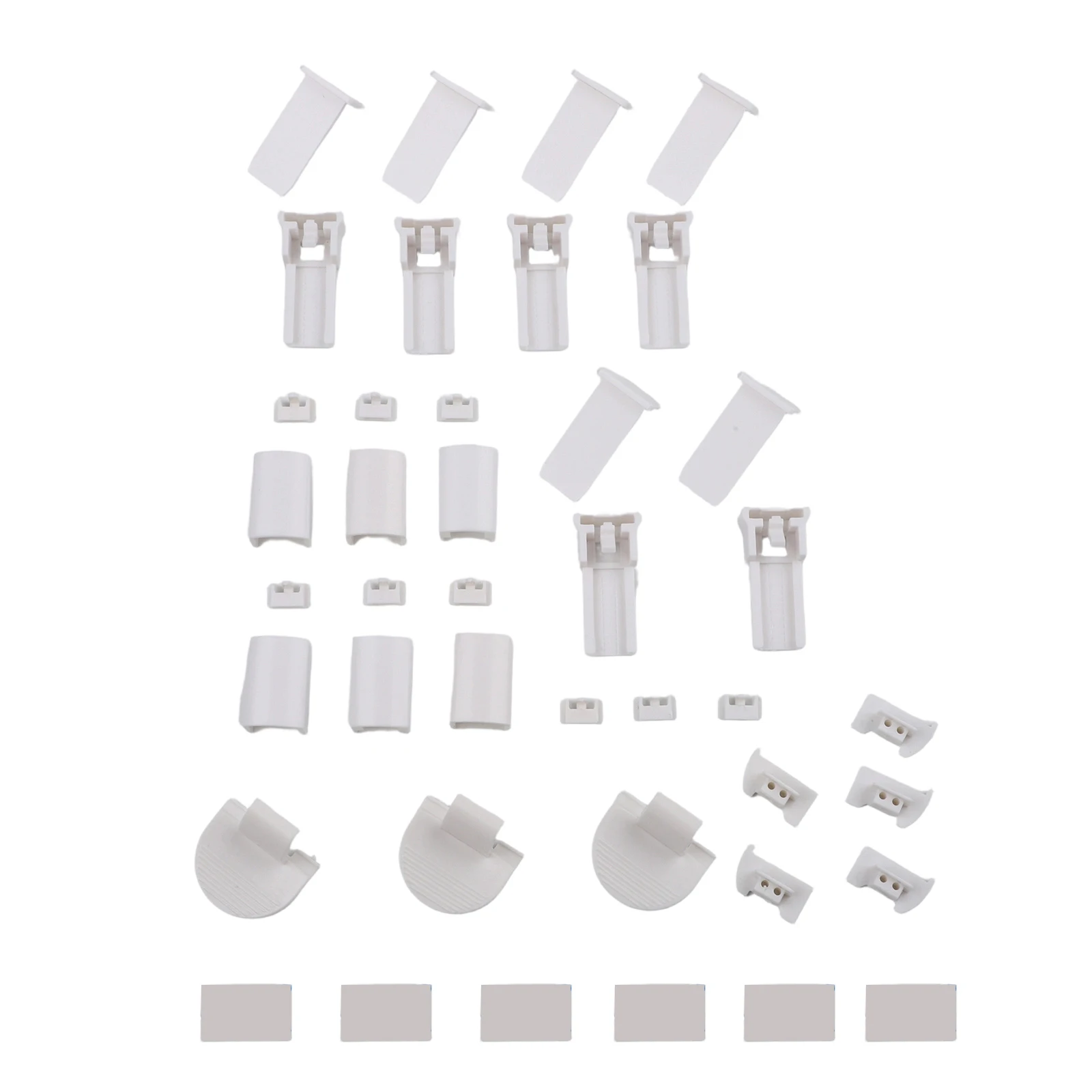 DIY 36 Piece Curtain Accessories Set for Pleated Blinds with Plastic Parts Suitable for Multiple Home Applications