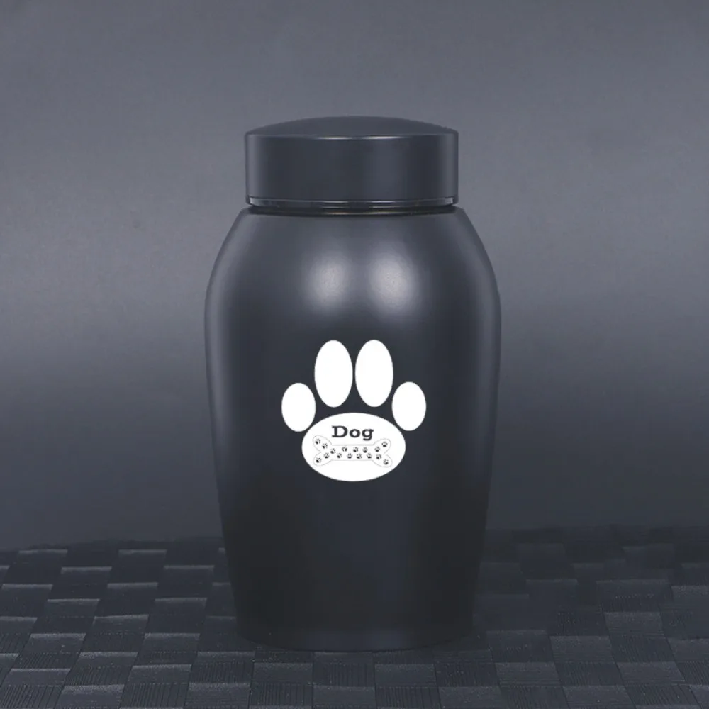 Keepsake Urn Stainless Steel Pet Ashes Urn Portable Moisture-Proof Memorial Pet Urn Black Sealed Funeral Urn For Small Animals