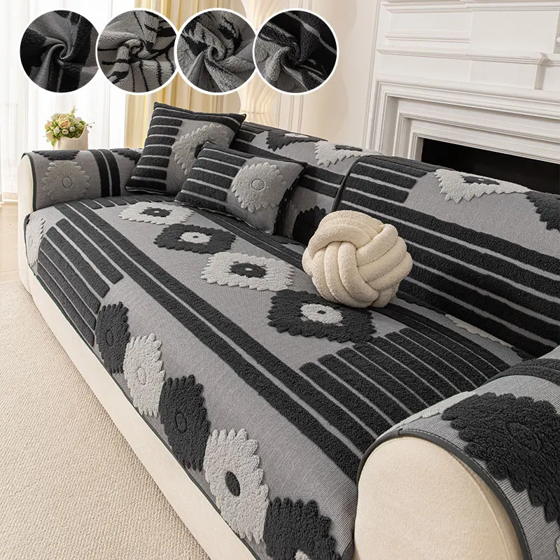 1PC-Gray sofa cushions with different patterns, pet friendly sofa cushions, bring a vintage atmosphere to light colored spaces