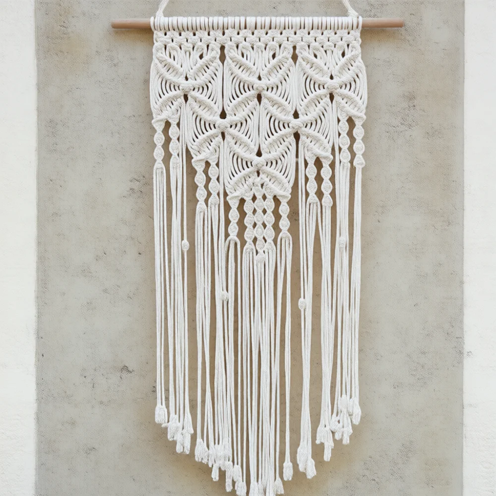 Natural Cotton Cord Macrame Rope For Handicrafts DIY Wall Hanging Crafting Knitting Weaving Projects Soft Twisted Utility Twine