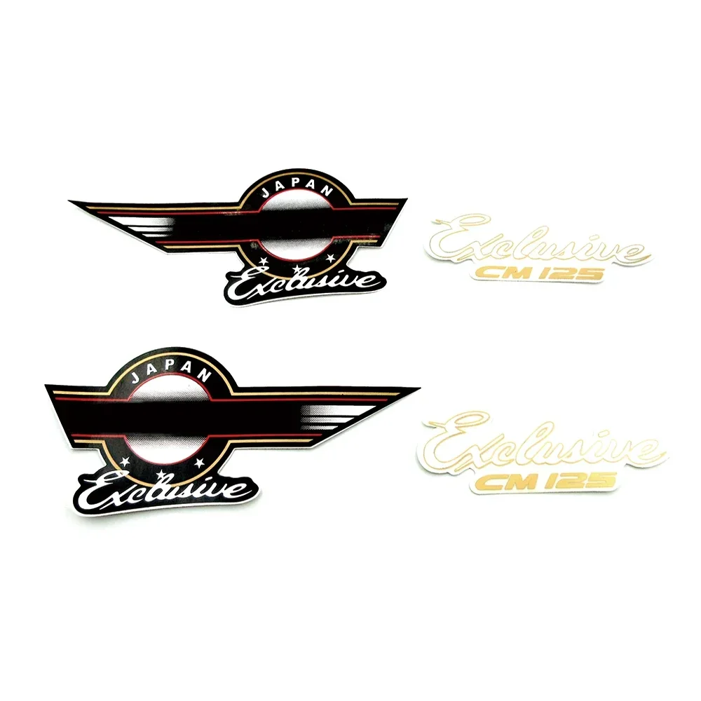 1 Pair Motorcycle Fuel Oil Tank Badge Emblem Stickers 3D Logo Fairing Engraving Decals Protective Sticker For Honda CM125 Cm 125