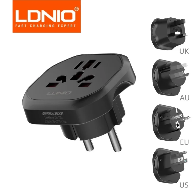 LDNIO Universele Travel Multi Adapter US UK AU CN KR EU Plug Converter naar Universele Stopcontact Home Conversie Stekkers Adapters