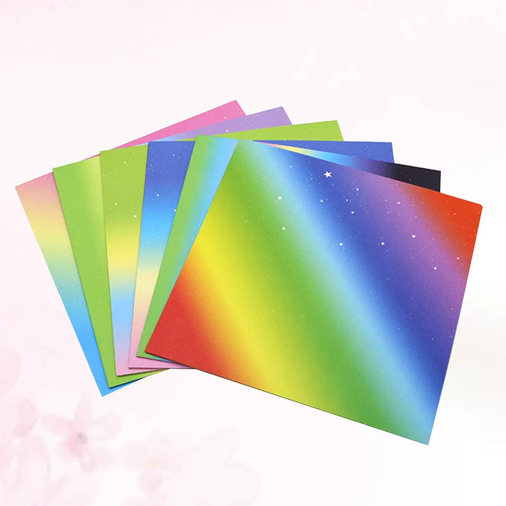 174Pcs Rainbow Folding Paper Double Sided Square Origami Sheets Creative DIY Craft Material for Kids Adults Handmade Decorations