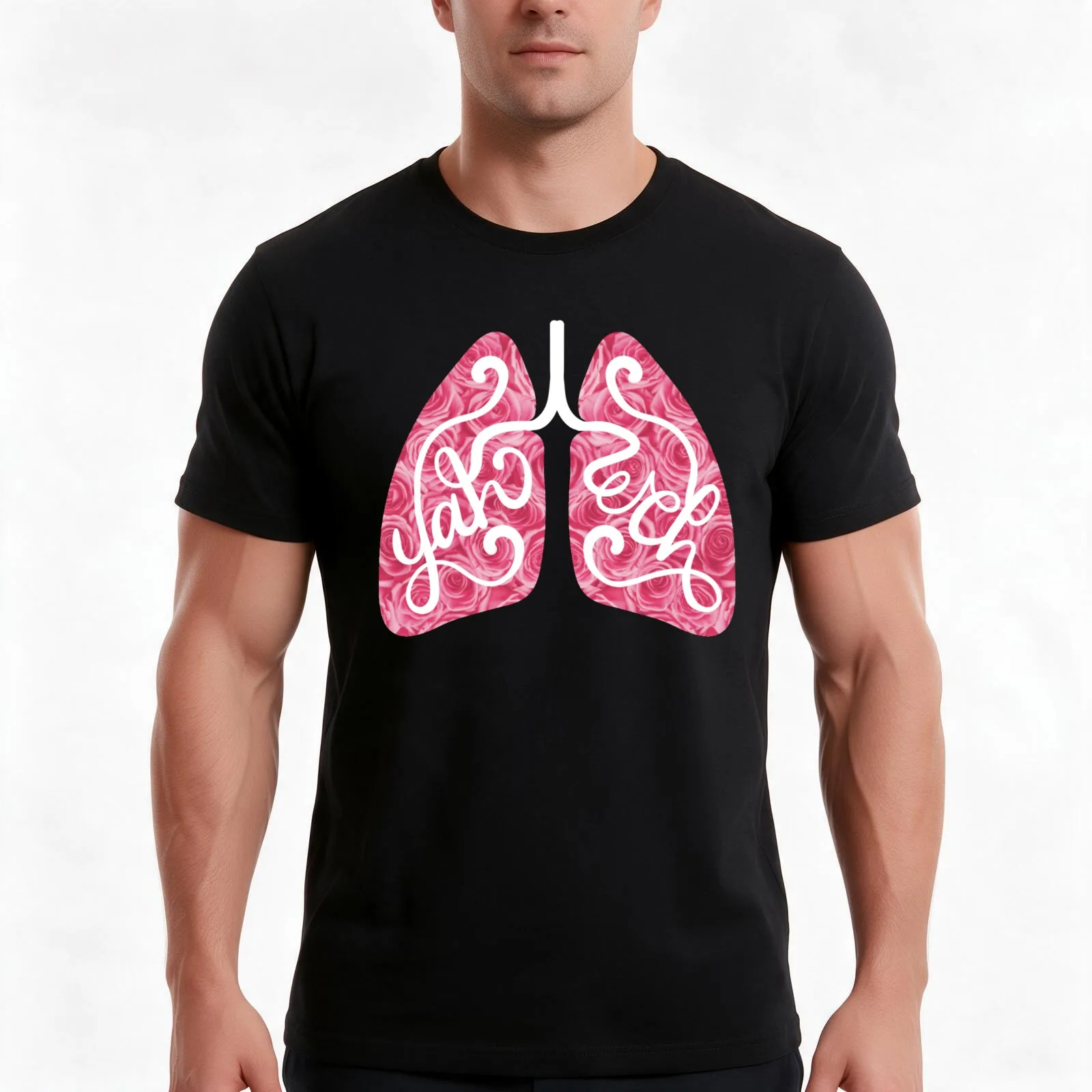 Yahweh Lungs T-Shirt Summer Casual Cotton Tee Oversized Streetwear Tops Vintage Graphic Print Loose Fit Short Sleeve