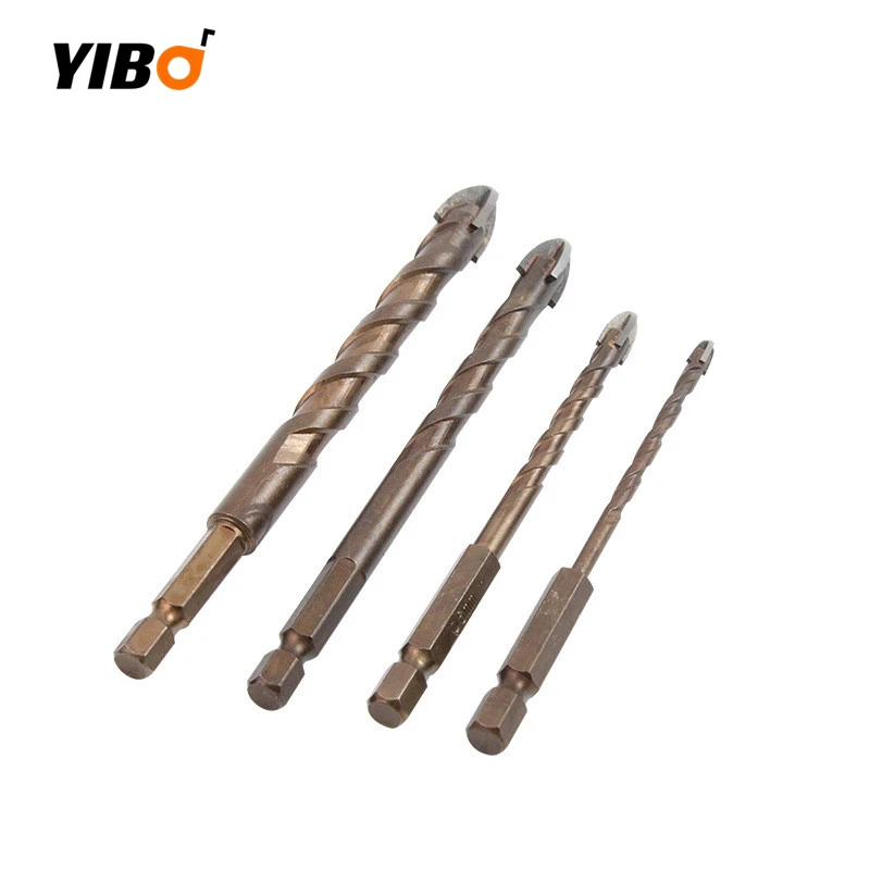 3/4/5/6/8/10/12mm Cross Hex Tile Bits Ceramic Glass Concrete Hole Saw Alloy Triangle Drill