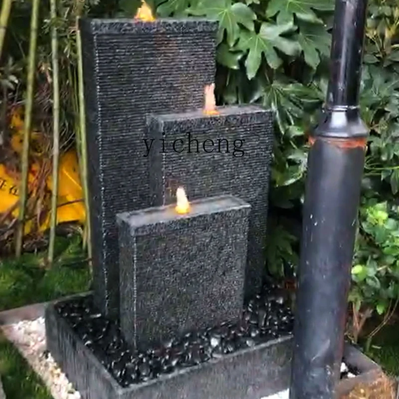 YFY flowing water fountain lucky ornament indoor landscape modern simple water curtain wall courtyard
