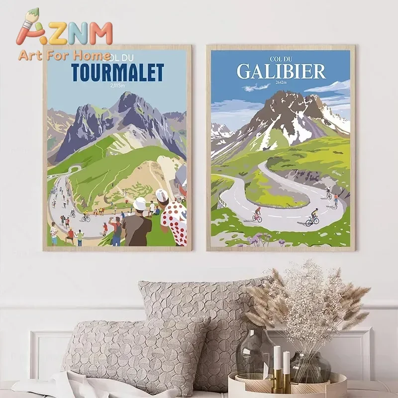 Flanders Sports Mountain Bicycle City Bike Race Cycling Tour of Art Posters Canvas Painting And Prints Pictures Room Home Dec