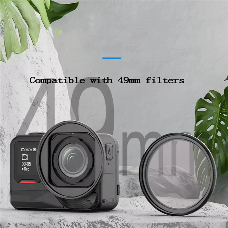 -ABDH Insta360 Ace Pro 2 フィルターホルダーアルミ保護フレーム Compatible Withace Pro2 49 ミリメートルフィルターアクセサリー