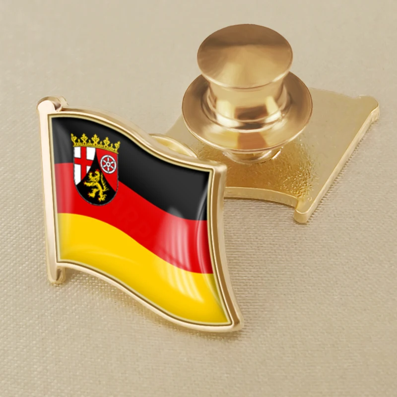 Coat of Arms of Rhineland Palatinate of Germany Flag Brooch Badges Lapel Pins