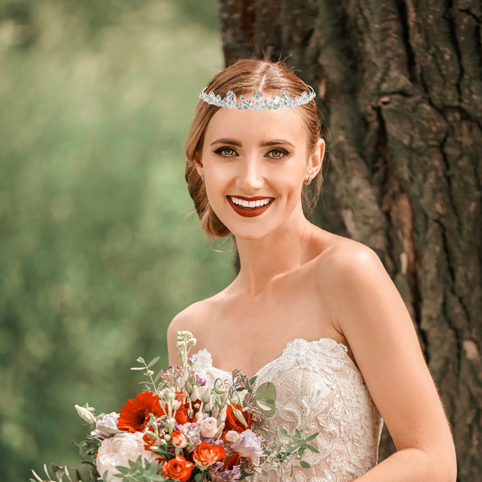 2 قطعة حجر الراين الزفاف عقال للرأس على شكل تاج أنيق كريستال الزفاف تيارا اليدوية الملكة مهرجان التيجان العروس خوذة الملحقات