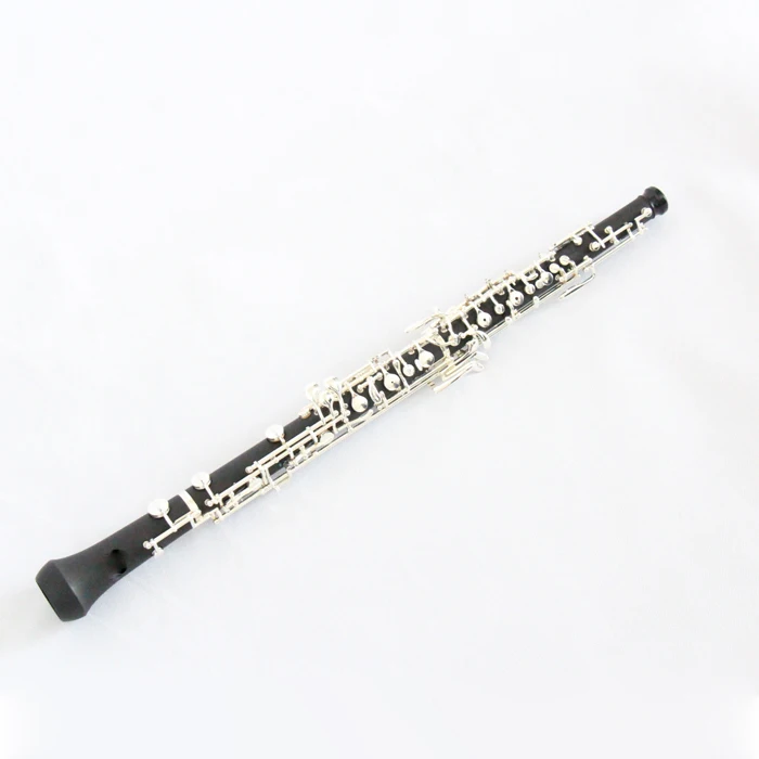 Good Quality C Ebony Body Oboe OEM Woodwind Instrument Silver Plated Key C Tone Oboe Professional Musical Instrument