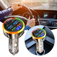 250w Car Charger Fast Charging Cigarette 6 In1 Multi-port With Digital Display Supports Car Charging For Lighter Adapter E6y3