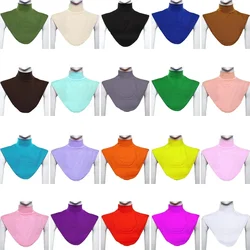 Mujeres musulmanas Modal falso cuello falso extensiones de Hijab islámico cuello alto cubierta de cuello alto calentador medio Tops Hijab bufanda Crop Wrap