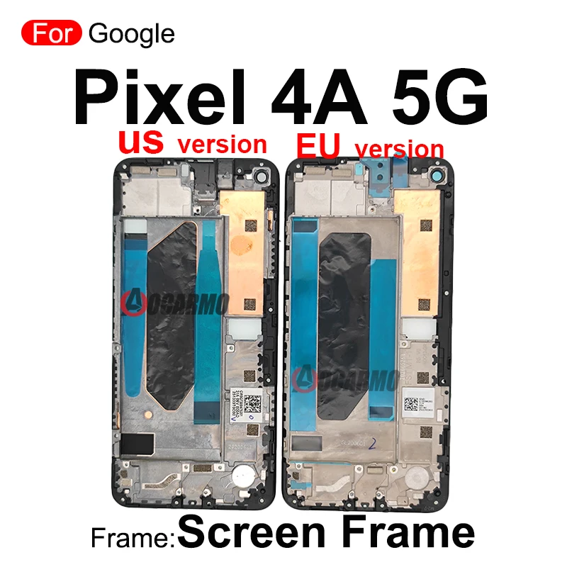 Para o google pixel 4 xl 4xl 4a 4g 5g quadro médio e preto branco placa de cobertura traseira habitação quadro parte substituição