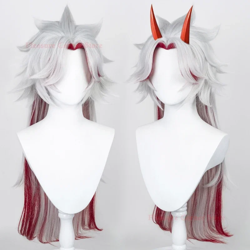 Genshin Impact Arataki Itto Cosplay Wig Prop Accessories Heat Resistant wig Pre Styled Anime Wig Arataki to Horn