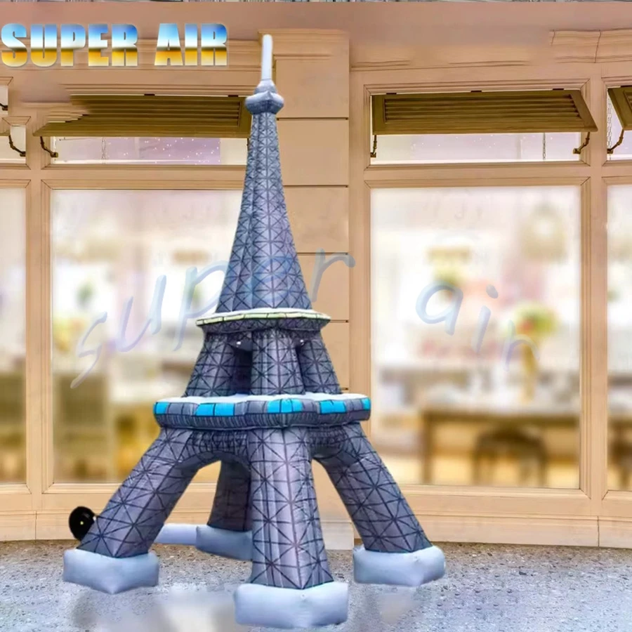 Bardzo piękny model budynku, gigantyczna dmuchana wieża żelazna do dekoracji z dmuchawą.