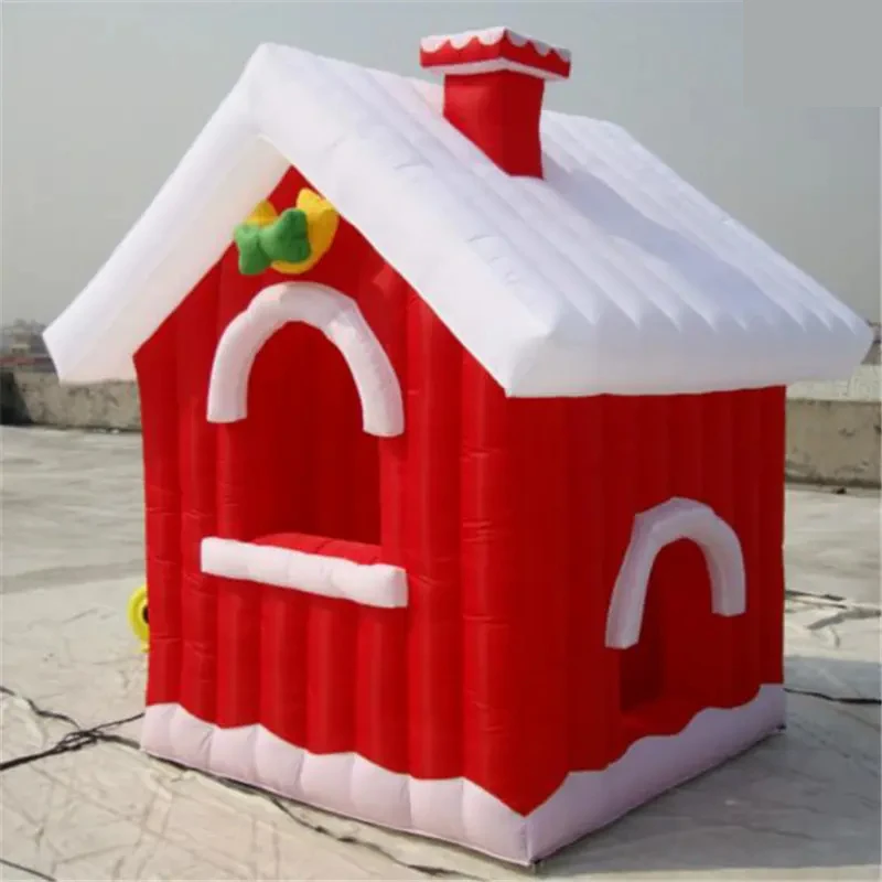 Inflatable Christmas HouseOutdoor large inflatable tent | Not absolutely waterproof, can withstand level 5 wind | Easy to set up