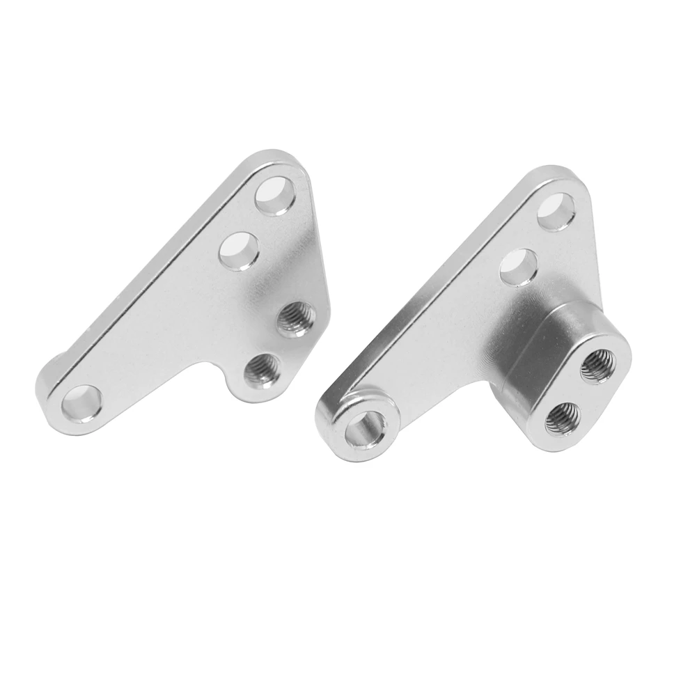 Soporte de montaje inferior de amortiguador delantero y trasero de metal para 1/10 Traxxas MAXX 2,0 V2 89076-4 piezas WideMaxx, Plata