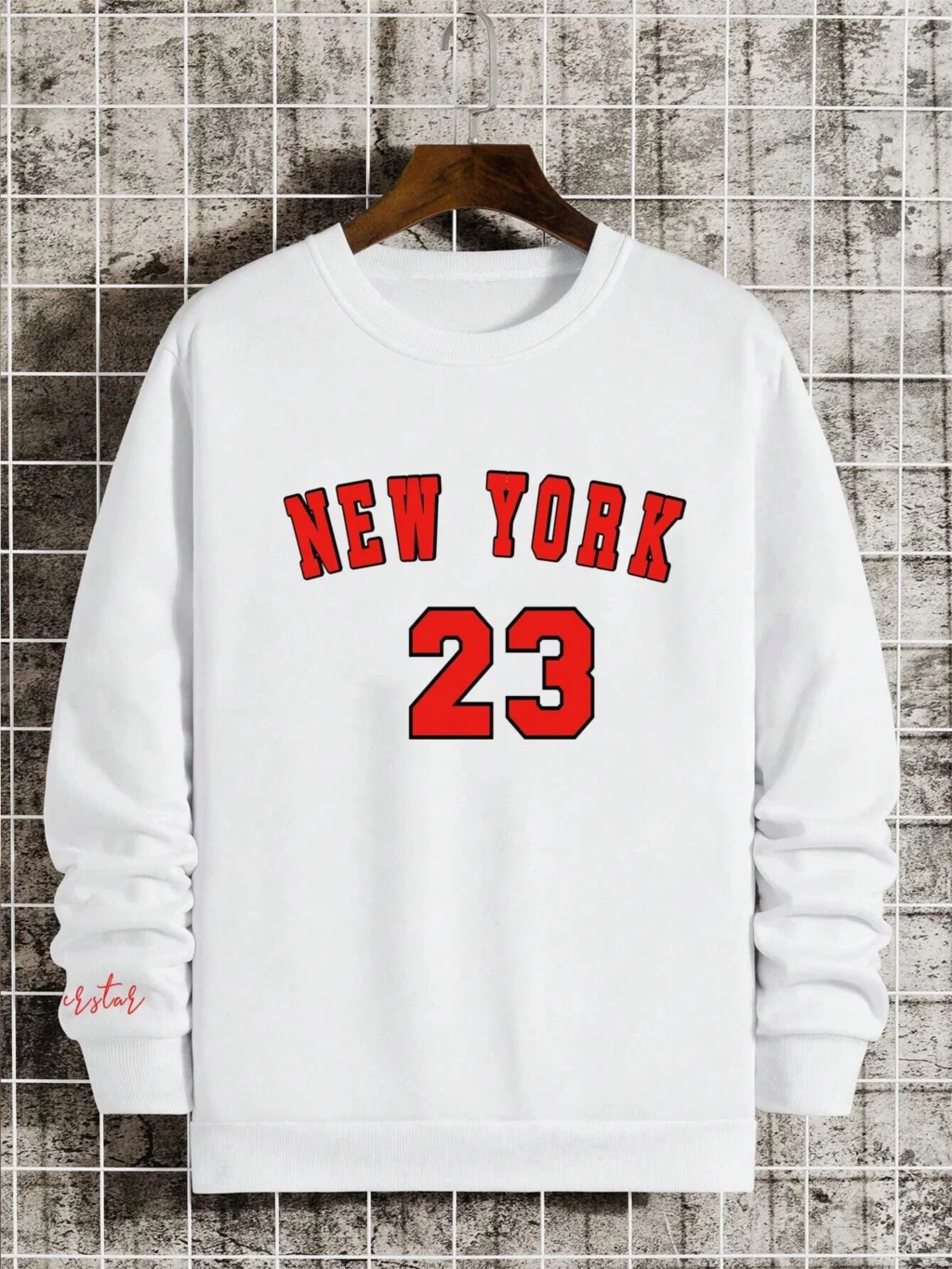 Letter New York 23 Printing Sweatshirts Autumn Winter Men Hoodies Street Trend Pullovers Crewneck Loose Comfortable Clothing