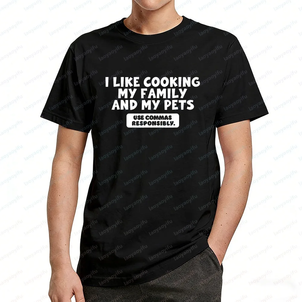 Vintage-Grammar-T-Shirt-Use-Commas-Responsibly-Print-Word-Enthusiast-Tee-Funny-Casual-English-Lover-Tops-Classic-Men's-Clothing