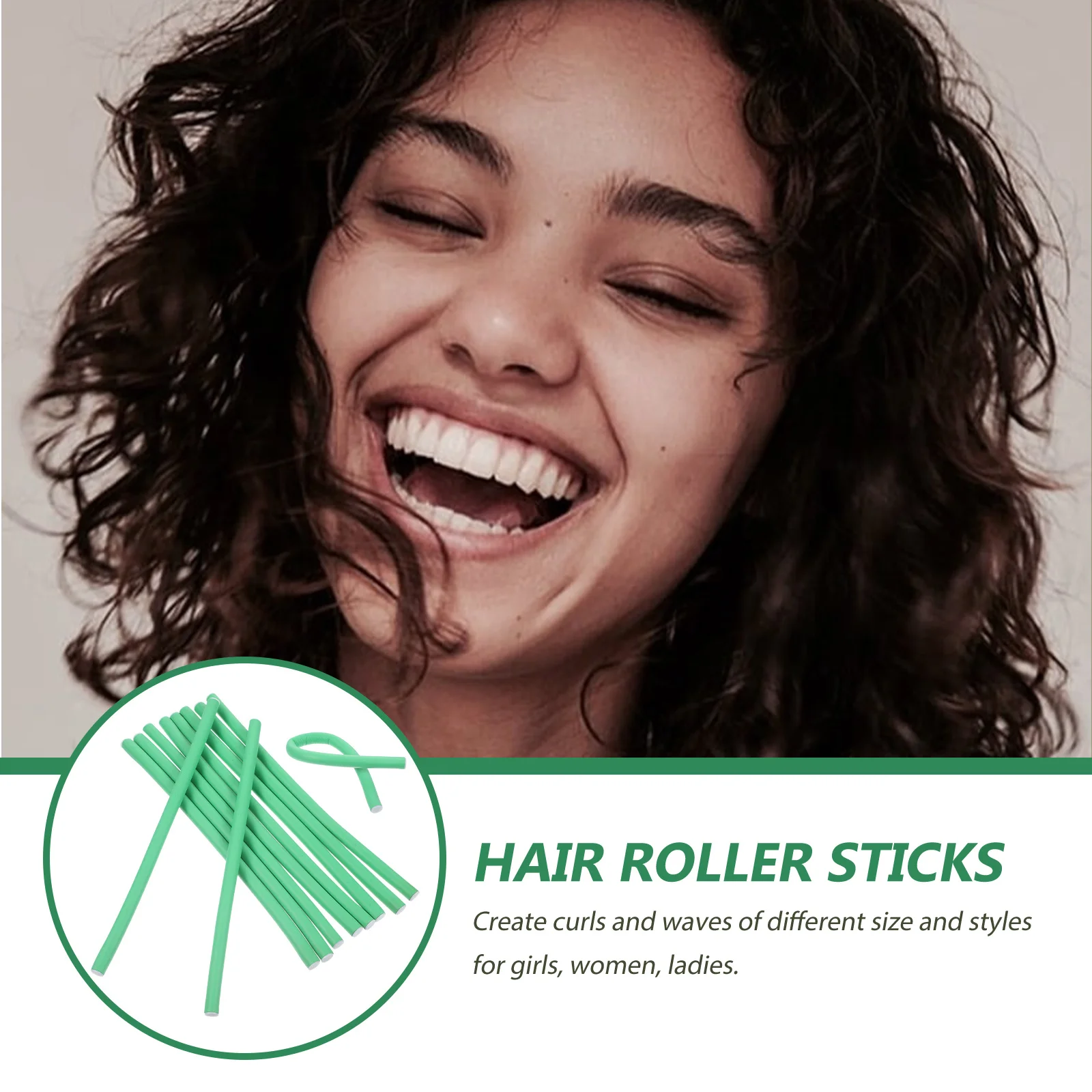 

20pcs 1.0Mm Universal Flex Rods Cold Wave Hair Curler Smooth Roll No Heat Damage Diy Spiral Curls Long Hair Styling Tool