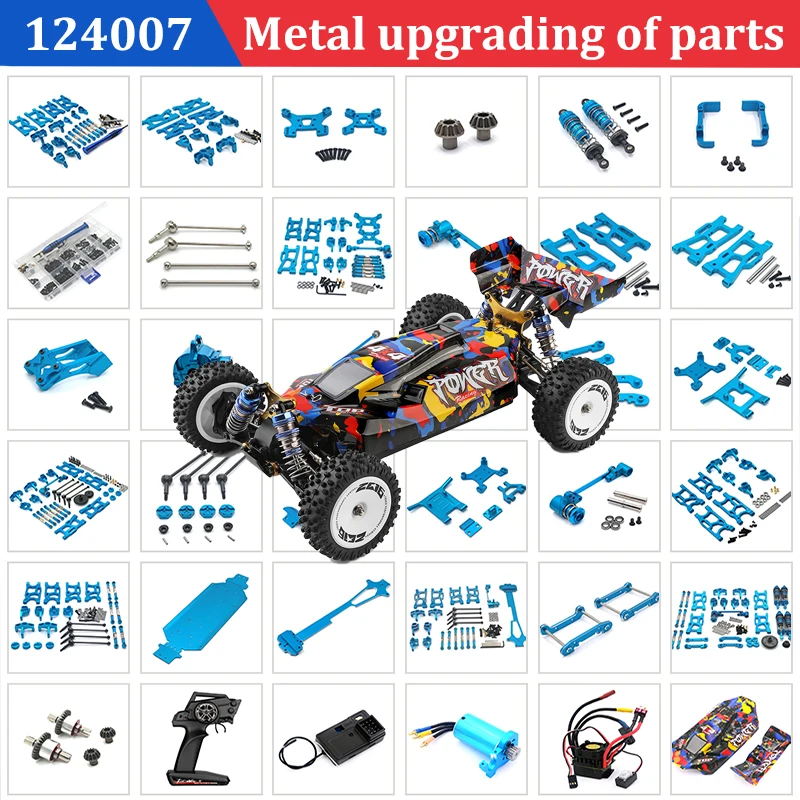 

Wltoys 1/12 124007 124017 124019 RC Car Metal Upgrade Accessories Metal Kit Remote Control Car Receiver Shell Differential