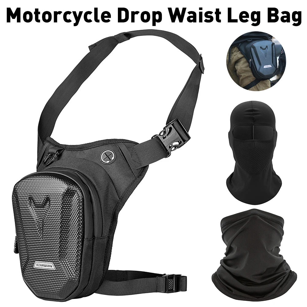 Conjunto de bolsa de pierna impermeable para motocicleta, paquete de cintura de hombro EVA portátil, cinturón impermeable, equipaje de cadera, accesorios para Moto